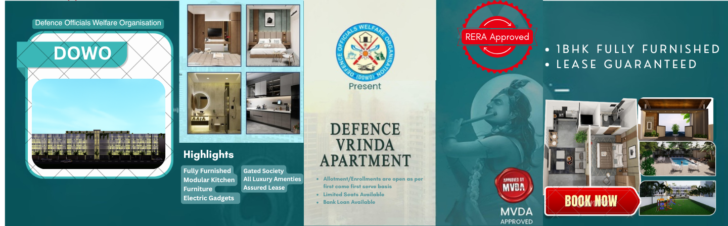 Army Housing in Vrindavan, Defence Apartment Vrindavan, Retired Army Officers Housing NCR, DOWO Project Vrindavan